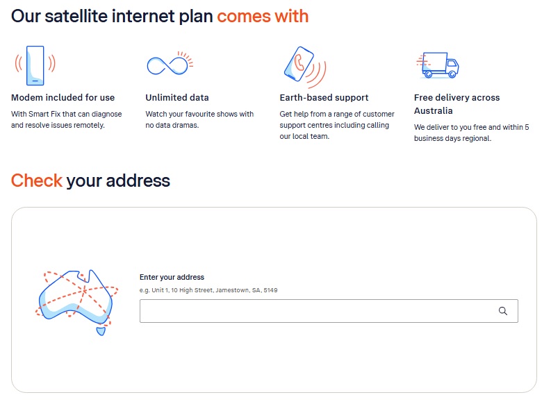 Our satellite internet plan comes with