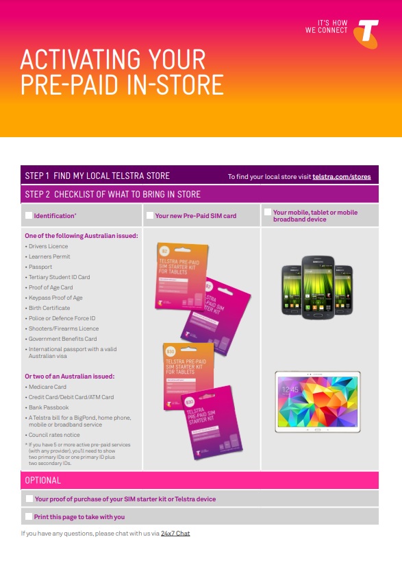 Activating Your Telstra Prepaid SIM In-Store