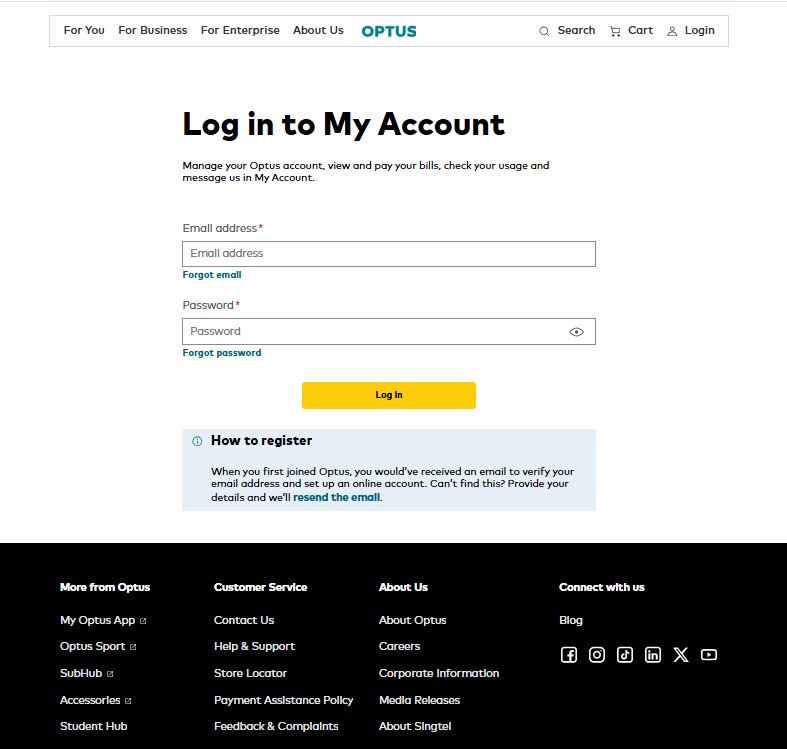 Optus My Account